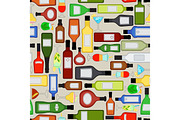 Alcohol bottles pattern