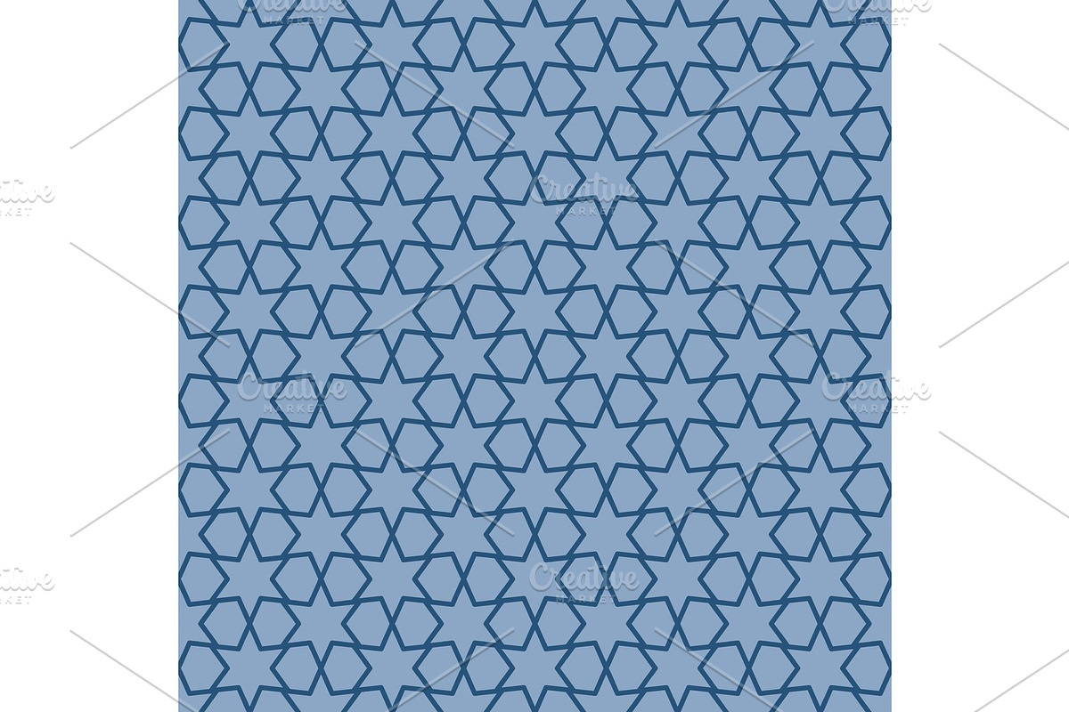 Blue geometric pattern with linear elements in Illustrations - product preview 8