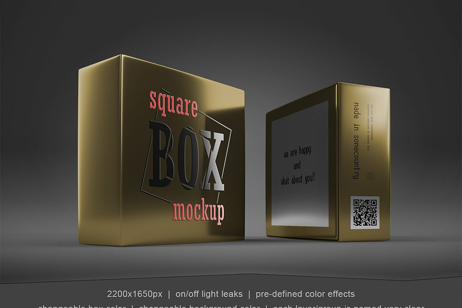 Download Square Box Mockup Set - 8 PSD | Creative Product Mockups ...