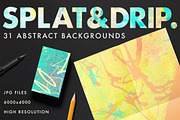 Splat & Drip Abstract Background