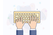 Computer keyboard vector illustration