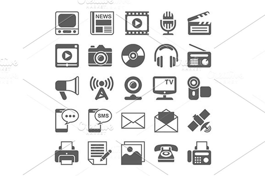 Media and Communication icons