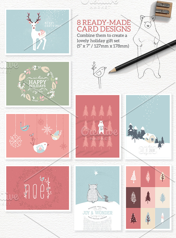 White Christmas designer toolkit in Illustrations - product preview 1