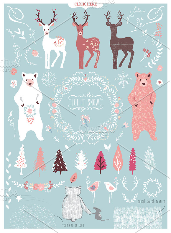 White Christmas designer toolkit in Illustrations - product preview 3