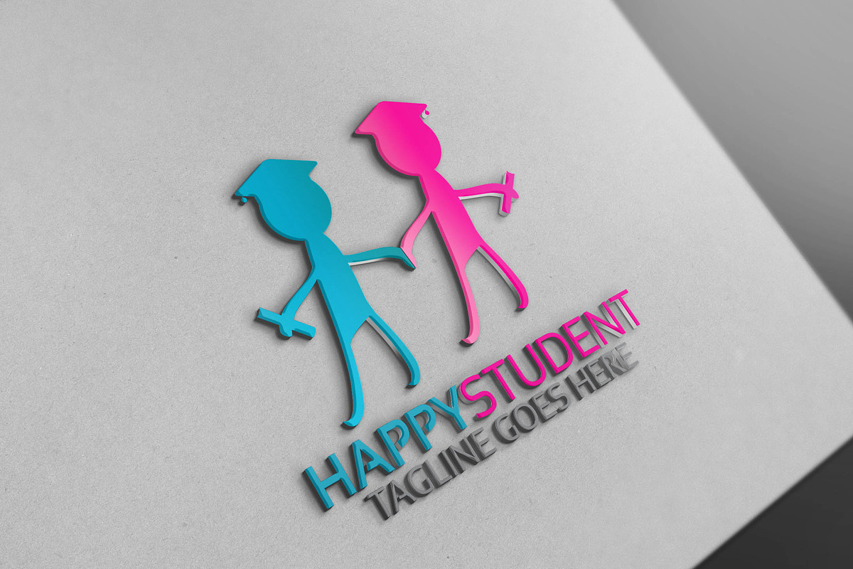 Happy student Logo in Logo Templates - product preview 8