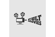 Cult movies vector logo