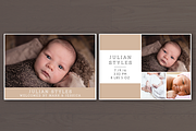 Birth Announcement Card PSD Template