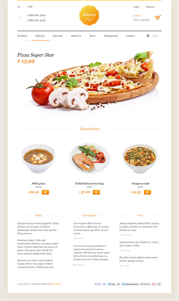Delivery | PSD Template in Website Templates - product preview 1