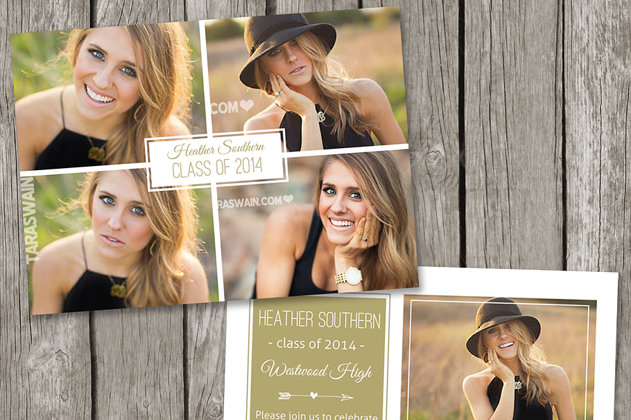 Graduation Announcement Card in Card Templates - product preview 8