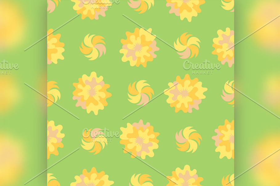 Seamless pattern with beautiful flowers.