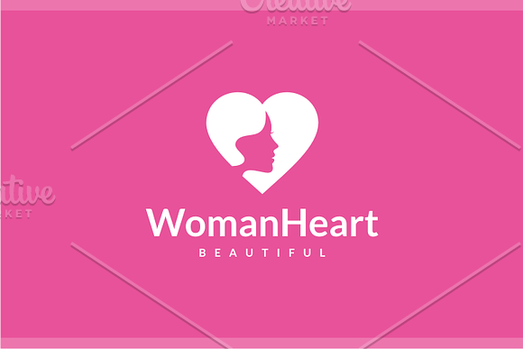 Woman Heart Logo in Logo Templates - product preview 1