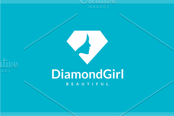Diamond Girl Logo in Logo Templates - product preview 1
