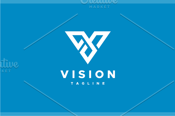 Vision - Letter V Logo in Logo Templates - product preview 1