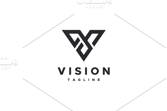 Vision - Letter V Logo in Logo Templates - product preview 2