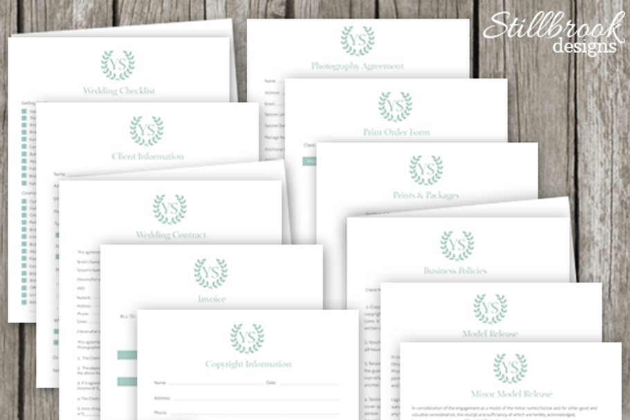 Photography Contracts & Forms Set in Stationery Templates - product preview 8