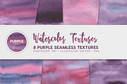 Watercolor Seamless Textures Purple