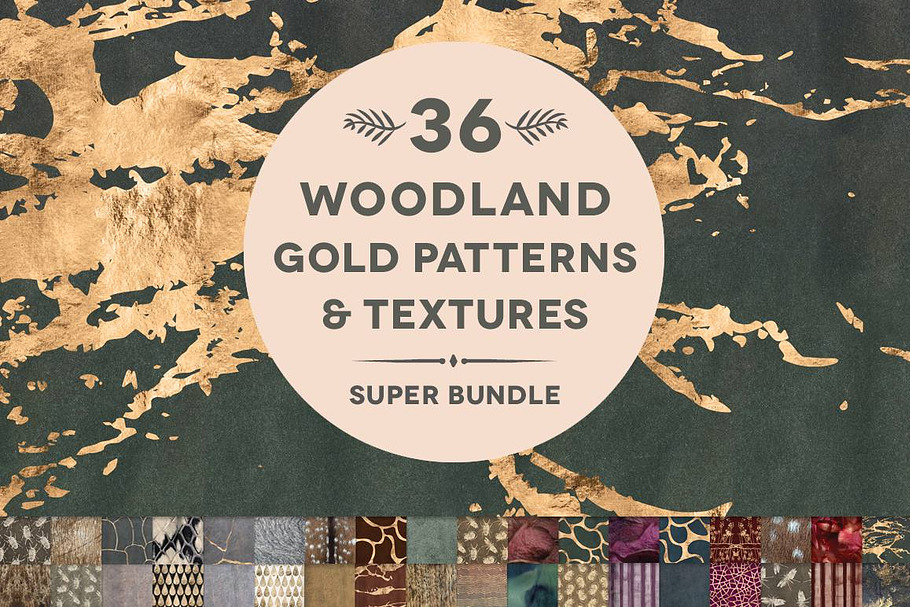 36 Woodland Gold Patterns & Textures in Patterns - product preview 8