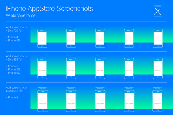 iPhone AppStore Screenshots Template