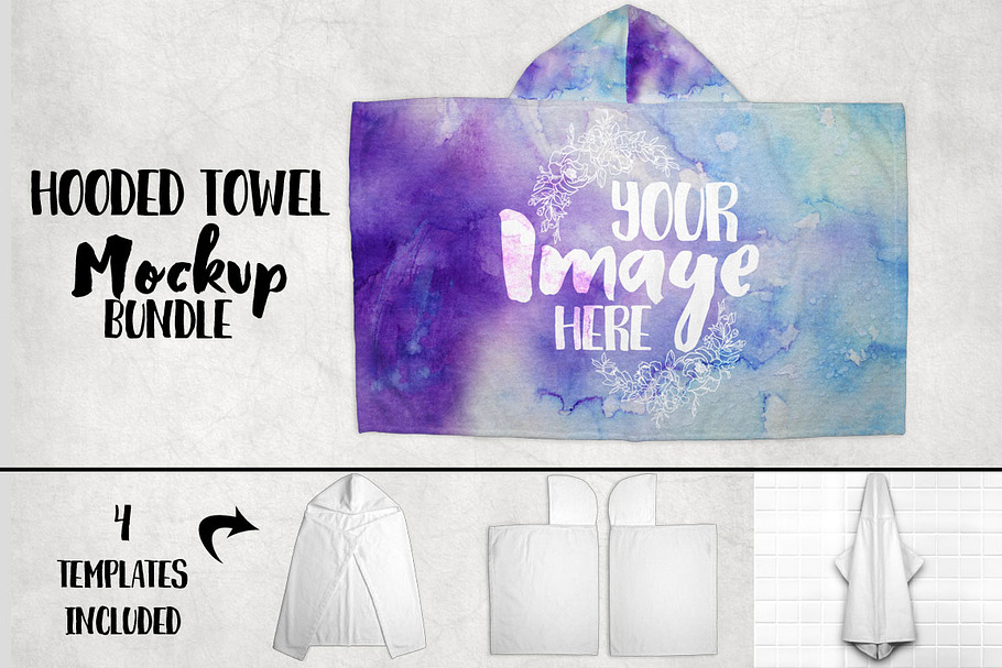 Hooded Towel Mockup Bundle in Product Mockups - product preview 8
