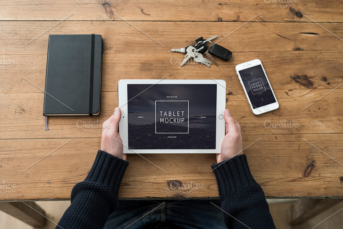iPad mockup in Mobile & Web Mockups - product preview 8