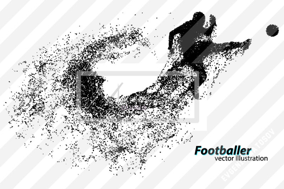 Silhouette of football player in Illustrations - product preview 8