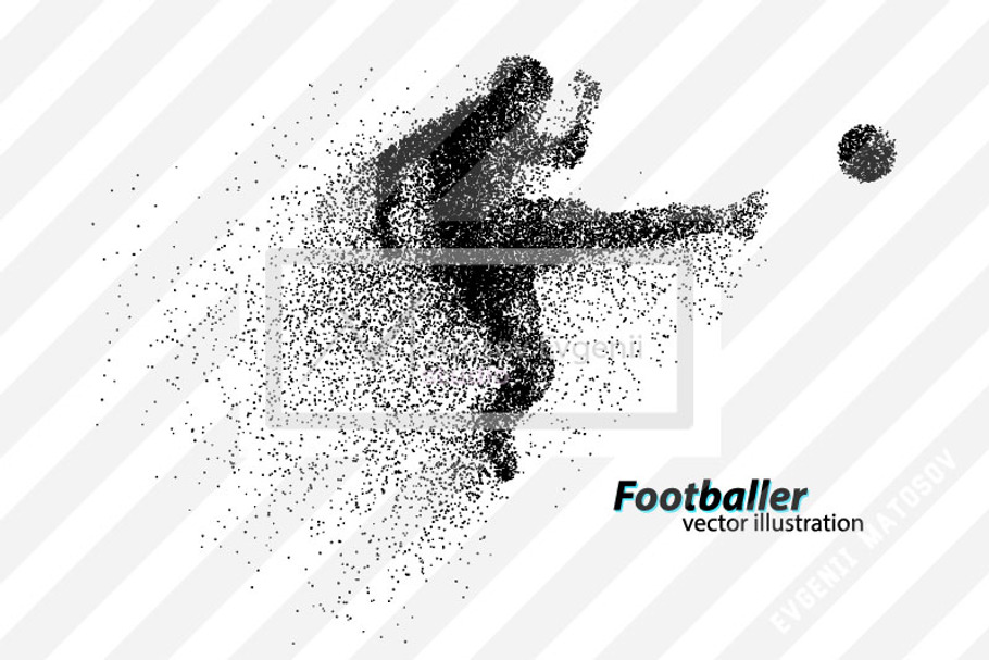 Silhouette of football player