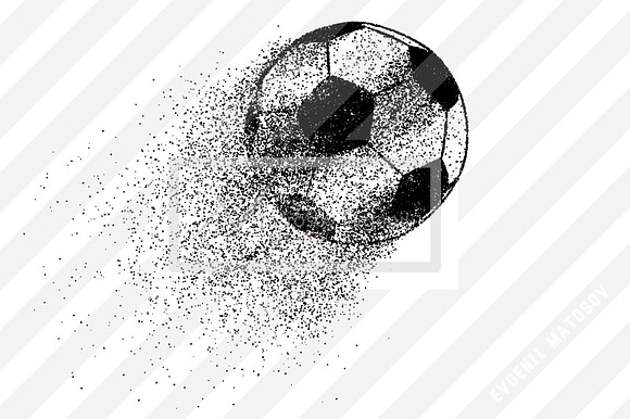 Silhouettes of football ball in Illustrations - product preview 1