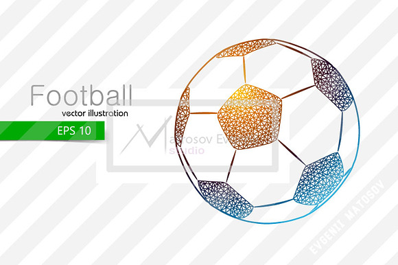 Silhouettes of football ball. Set in Illustrations - product preview 2
