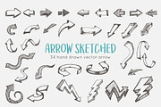 Hand Sketched Arrows Set