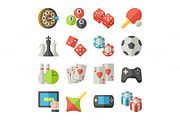 game icons flat icons