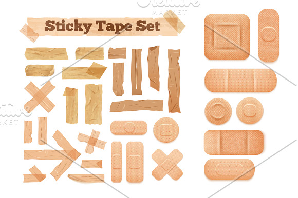 Sticky Tape and Plaster Set in Objects - product preview 2