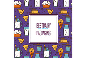 Best dairy product seamless pattern