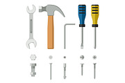 Construction tools and fixing.