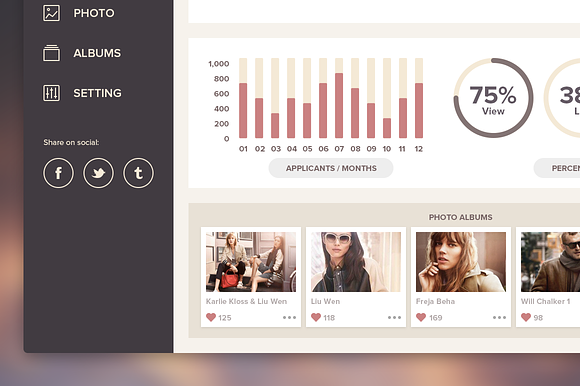 Fashion Dashboard in UI Kits and Libraries - product preview 1