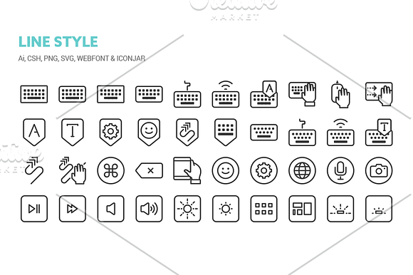 Keyboard and Mouse Icons in Graphics - product preview 1