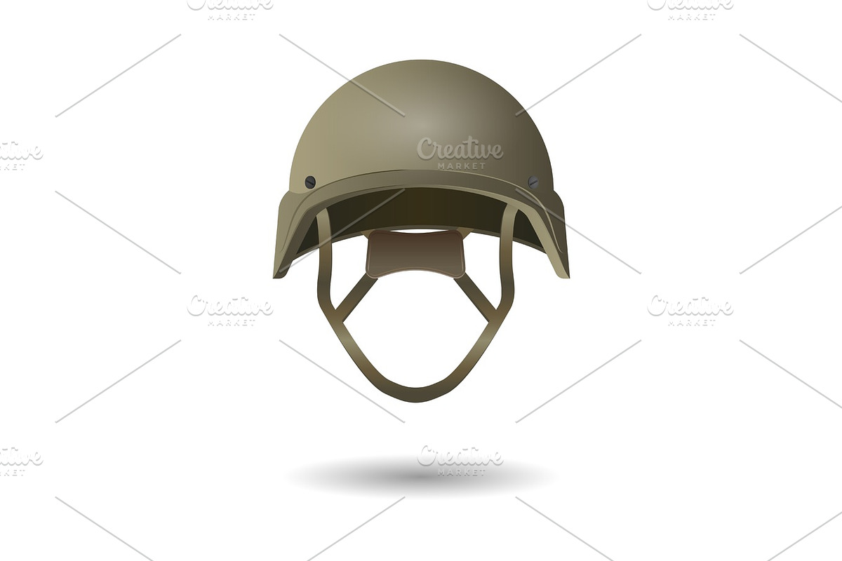 Military tactical helmet. Army and police symbol of defense. in Objects - product preview 8