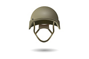 Military tactical helmet. Army and police symbol of defense.