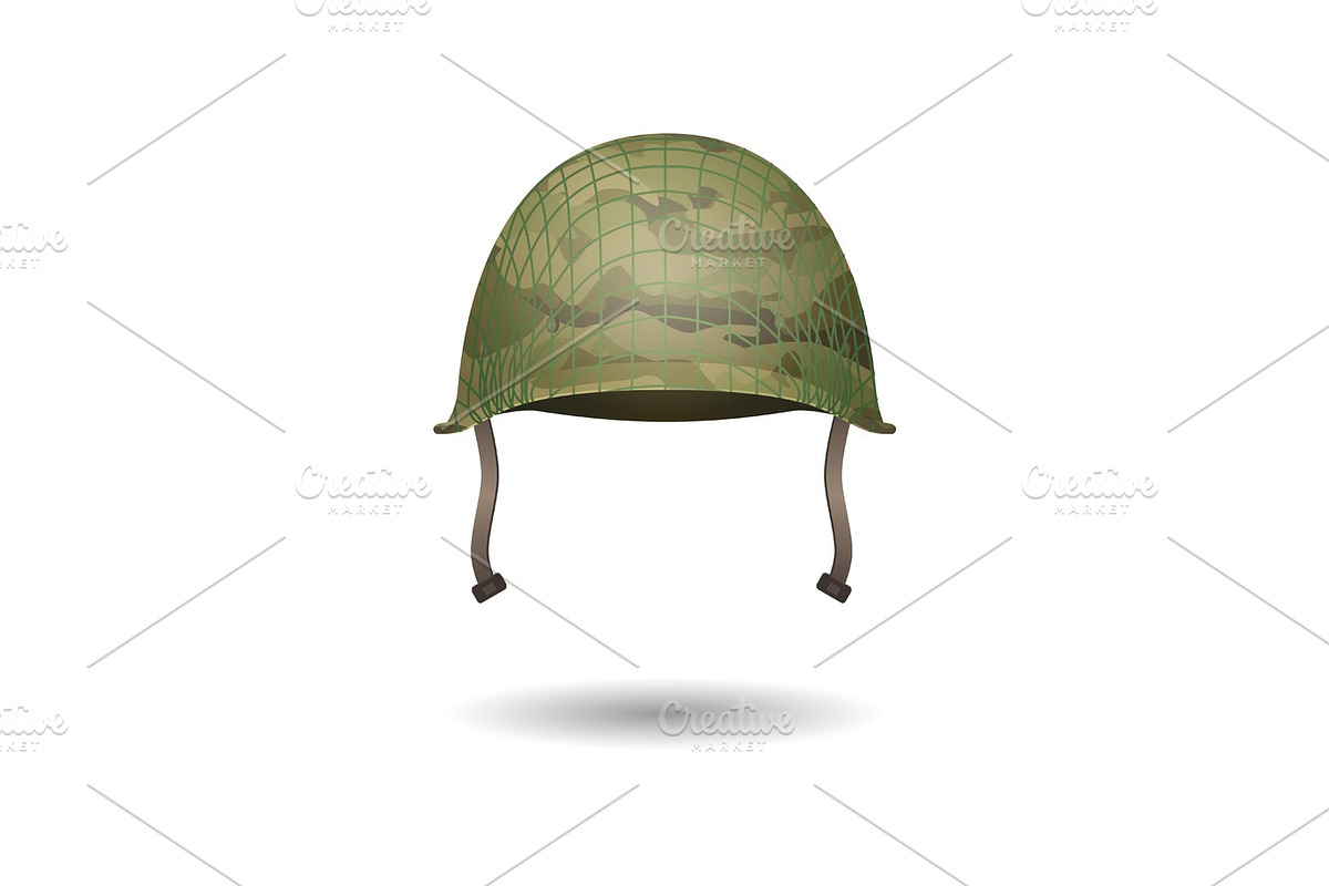 Design of military modern helmet with camouflage patterns. in Objects - product preview 8