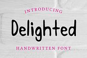 Delighted Handwritten Thick Font