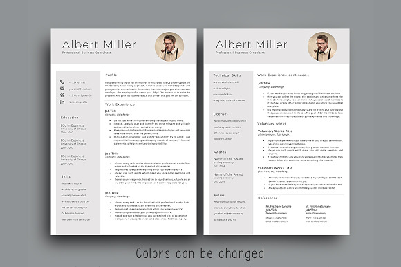 Resume Template With Photo in Resume Templates - product preview 1
