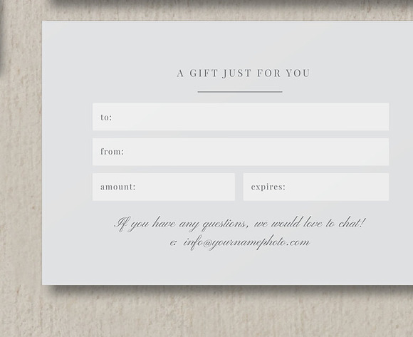 Photographer Gift Card Template in Card Templates - product preview 1