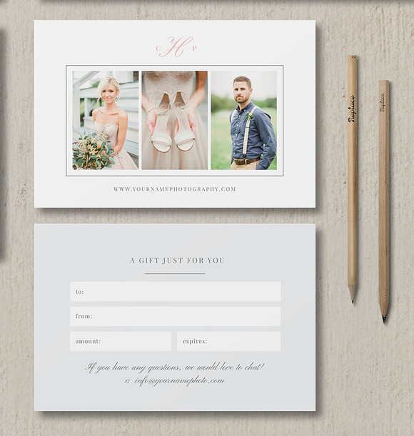 Photographer Gift Card Template in Card Templates - product preview 2