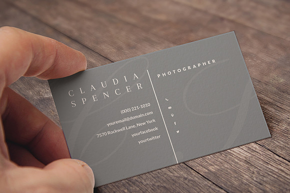 Elegant Business Card in Business Card Templates - product preview 4