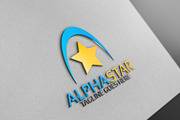 Alpha Star A Letter Logo