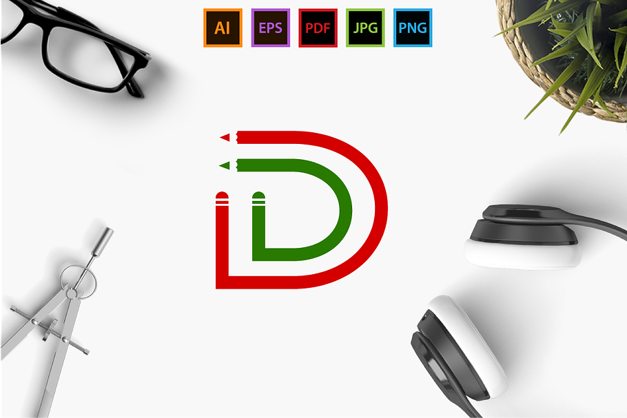 Pencils D   in Logo Templates - product preview 8