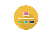 Network Vector Icon in Flat Style Design