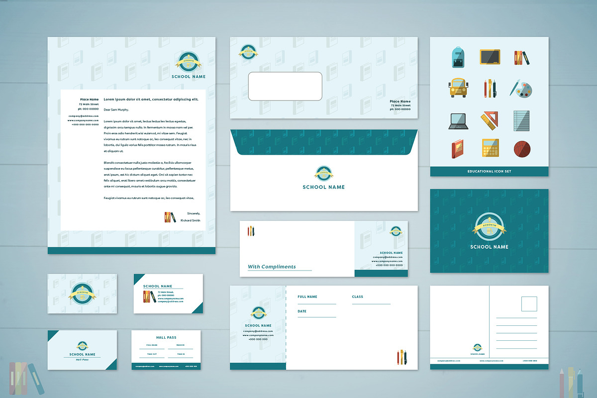 School Branding in Card Templates - product preview 8