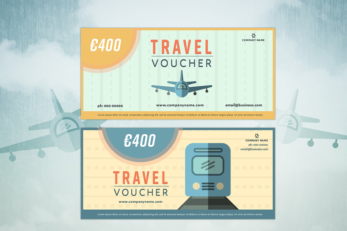 Travel Vouchers in Card Templates - product preview 8