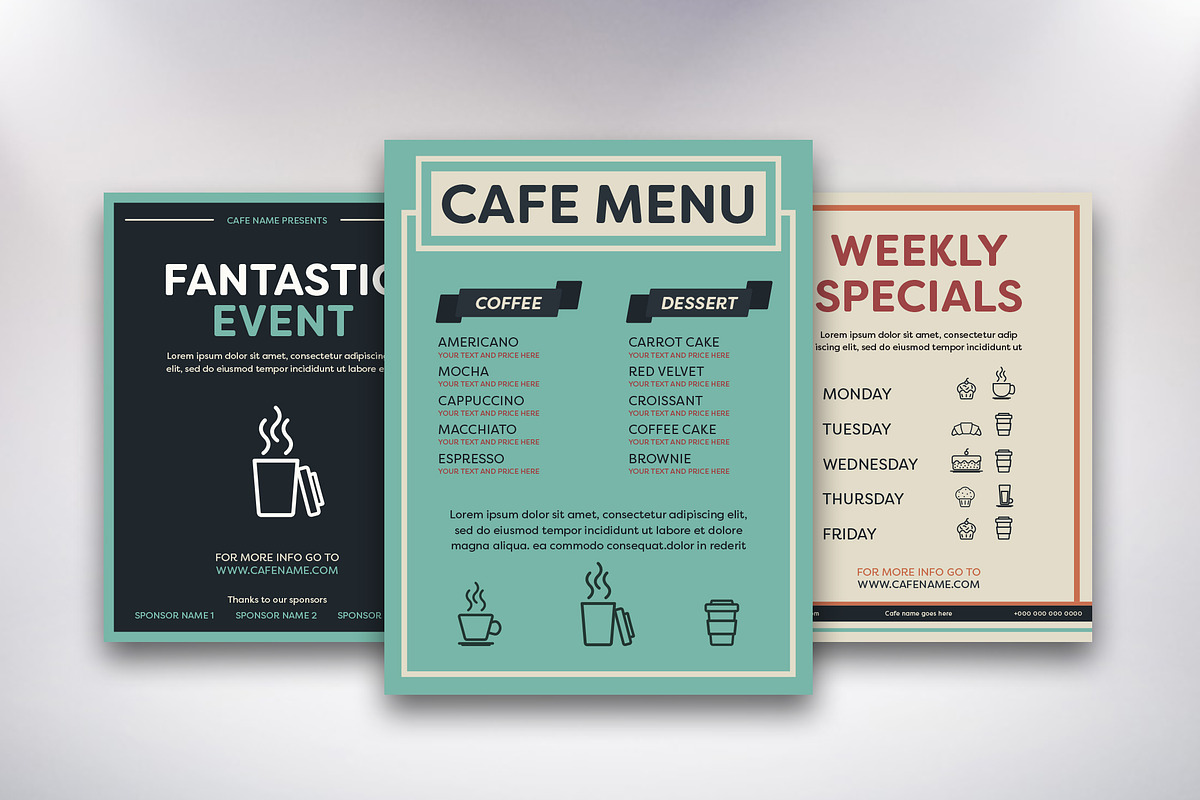 Cafe Posters in Card Templates - product preview 8