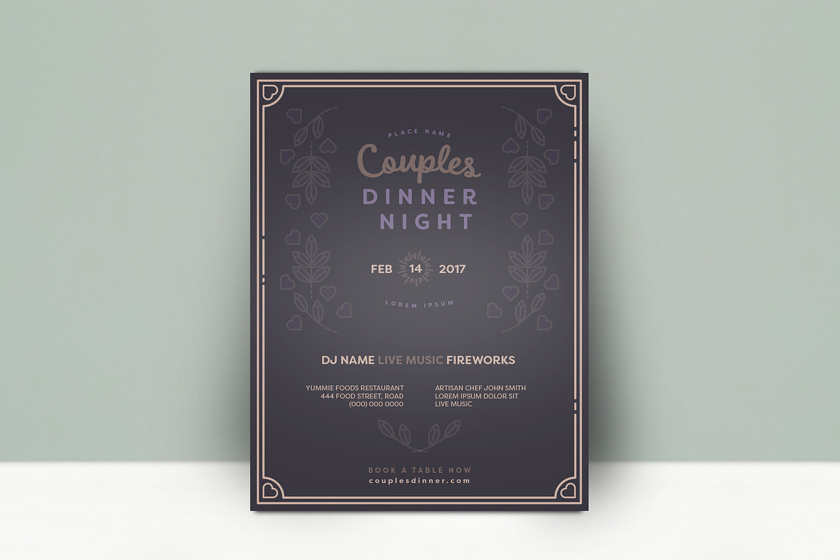 Dinner Poster in Card Templates - product preview 8